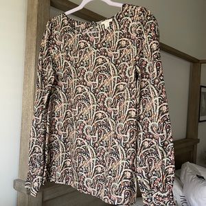 J Crew paisley print blouse